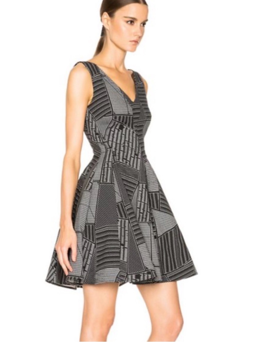 Opening Ceremony Parking Lot Geometric Flare Dress Size 0